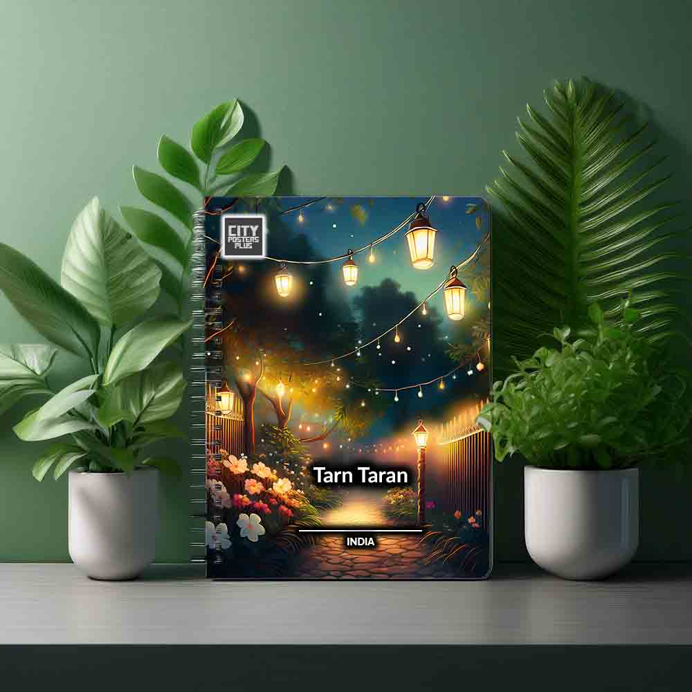 Tarn Taran India Spiral Notebook – Night Garden Path Cover | Notebook Plus One